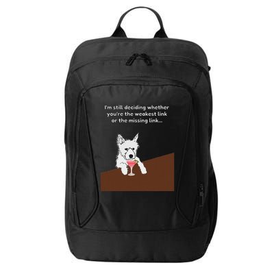 Westie “Weakest Or Missing Link” Insult Graphic City Backpack