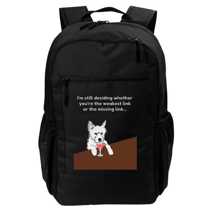 Westie “Weakest Or Missing Link” Insult Graphic Backpack