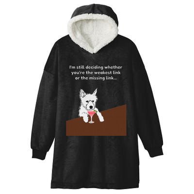 Westie “Weakest Or Missing Link” Insult Graphic Hooded Wearable Blanket