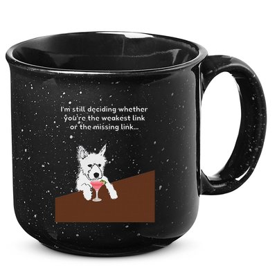 Westie “Weakest Or Missing Link” Insult Graphic 15oz Campfire Ceramic Mug