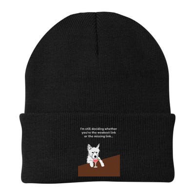 Westie “Weakest Or Missing Link” Insult Graphic Beanie