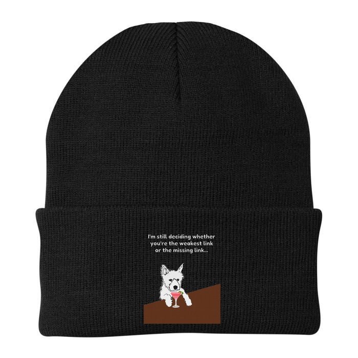 Westie “Weakest Or Missing Link” Insult Graphic Beanie