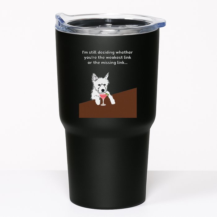 Westie “Weakest Or Missing Link” Insult Graphic Tumbler