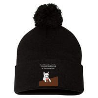 Westie “Weakest Or Missing Link” Insult Graphic Pom Pom 12in Knit Beanie