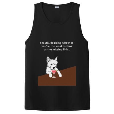 Westie “Weakest Or Missing Link” Insult Graphic PosiCharge Competitor Tank