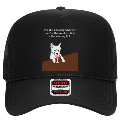 Westie “Weakest Or Missing Link” Insult Graphic Trucker Hat