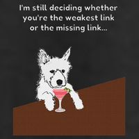 Westie “Weakest Or Missing Link” Insult Graphic Trucker Hat