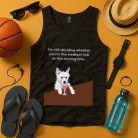 Westie “Weakest Or Missing Link” Insult Graphic Tank Top