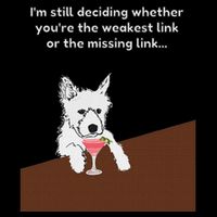 Westie “Weakest Or Missing Link” Insult Graphic Wool Snapback Cap