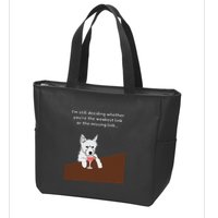 Westie “Weakest Or Missing Link” Insult Graphic Zip Tote Bag