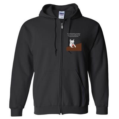 Westie “Weakest Or Missing Link” Insult Graphic Full Zip Hoodie