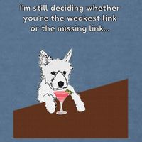 Westie “Weakest Or Missing Link” Insult Graphic Garment-Dyed Sweatshirt