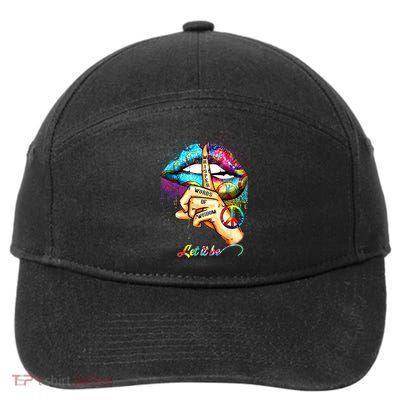 Whisper Words Of Wisdom Gift Let Peace Signal Let It Be Gift 7-Panel Snapback Hat