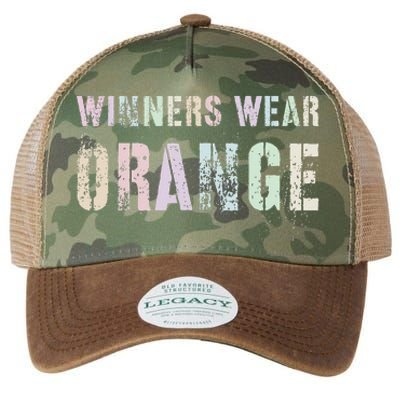 WINNERS WEAR ORANGE Summer Camp Team Color War Game Event Legacy Tie Dye Trucker Hat