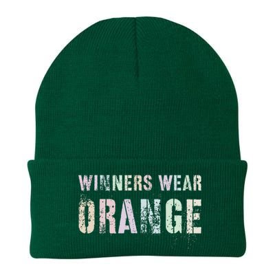 WINNERS WEAR ORANGE Summer Camp Team Color War Game Event Knit Cap Winter Beanie