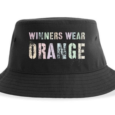 WINNERS WEAR ORANGE Summer Camp Team Color War Game Event Sustainable Bucket Hat