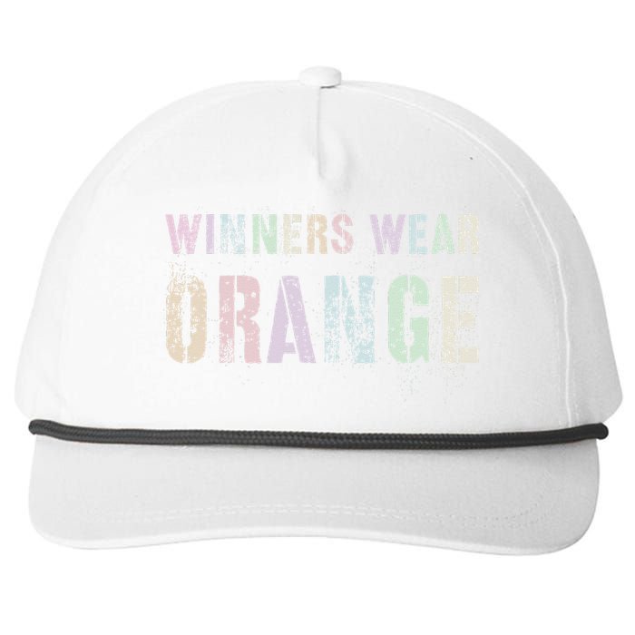 WINNERS WEAR ORANGE Summer Camp Team Color War Game Event Snapback Five-Panel Rope Hat