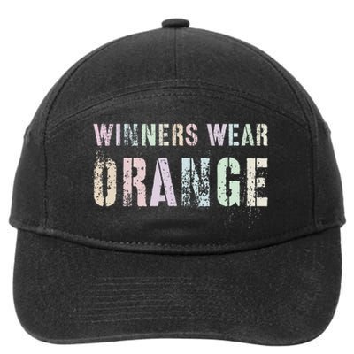 WINNERS WEAR ORANGE Summer Camp Team Color War Game Event 7-Panel Snapback Hat