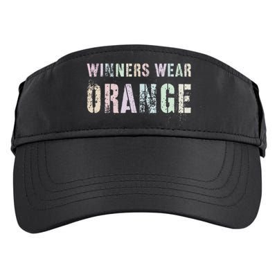 WINNERS WEAR ORANGE Summer Camp Team Color War Game Event Adult Drive Performance Visor