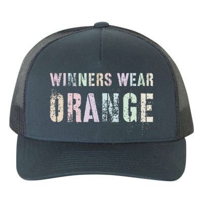 WINNERS WEAR ORANGE Summer Camp Team Color War Game Event Yupoong Adult 5-Panel Trucker Hat