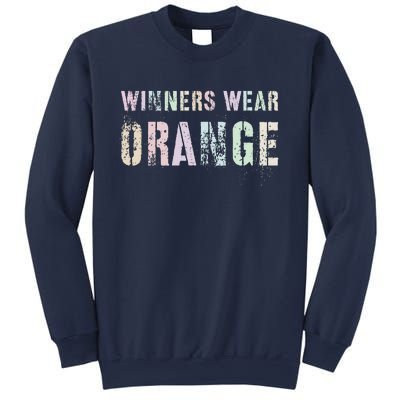 WINNERS WEAR ORANGE Summer Camp Team Color War Game Event Sweatshirt