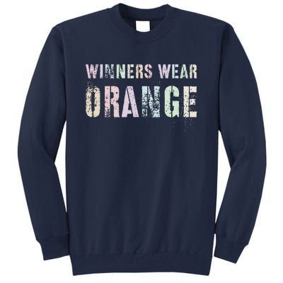 WINNERS WEAR ORANGE Summer Camp Team Color War Game Event Tall Sweatshirt