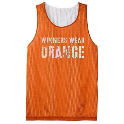 WINNERS WEAR ORANGE Summer Camp Team Color War Game Event Mesh Reversible Basketball Jersey Tank