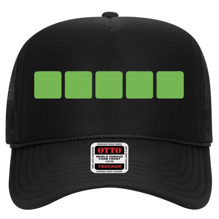 Wordle High Crown Mesh Back Trucker Hat