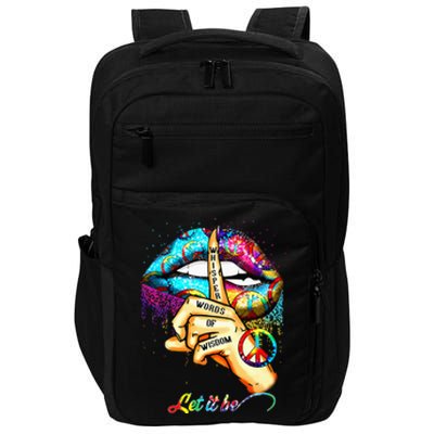 Whisper Words Of Wisdom Let Peace Let Peace Signal Let It Be Impact Tech Backpack