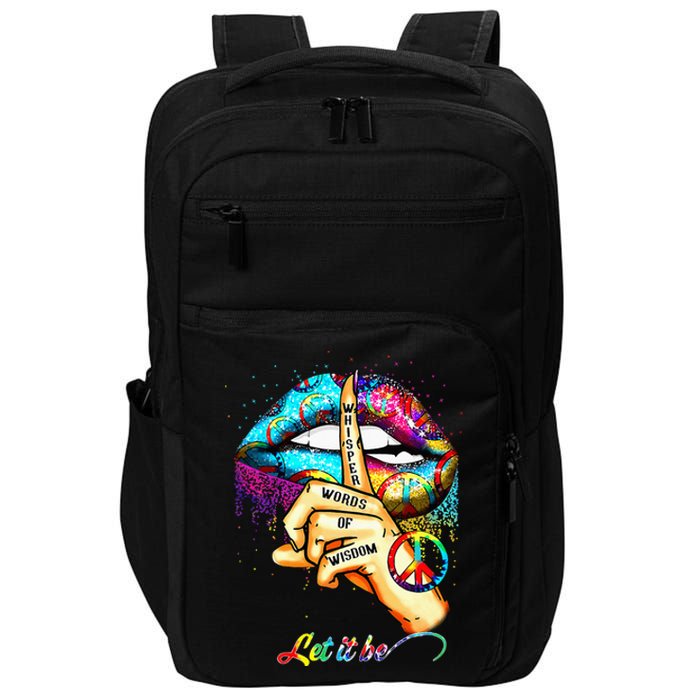 Whisper Words Of Wisdom Let Peace Let Peace Signal Let It Be Impact Tech Backpack