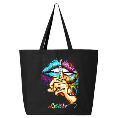 Whisper Words Of Wisdom Let Peace Let Peace Signal Let It Be 25L Jumbo Tote