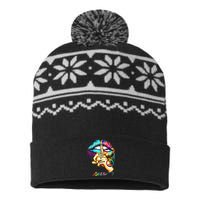 Whisper Words Of Wisdom Let Peace Let Peace Signal Let It Be USA-Made Snowflake Beanie