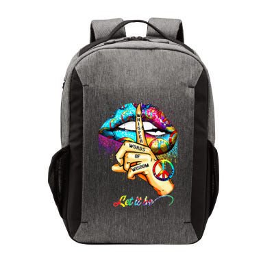 Whisper Words Of Wisdom Let Peace Let Peace Signal Let It Be Vector Backpack