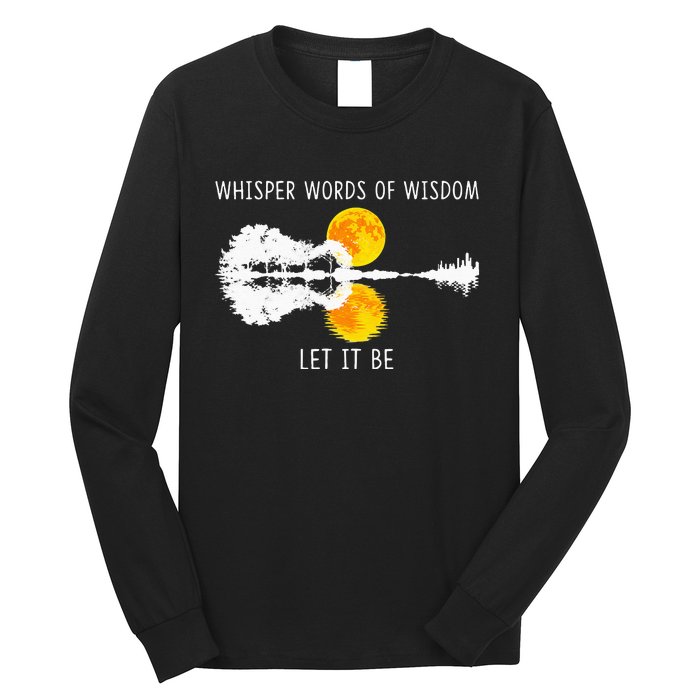 Whisper Words Of Wisdom LetIt Be Guitar Lake Shadow Long Sleeve Shirt