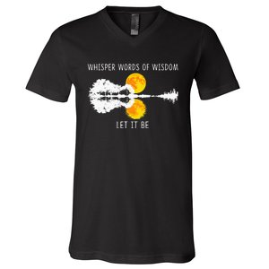 Whisper Words Of Wisdom LetIt Be Guitar Lake Shadow V-Neck T-Shirt