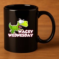 Wacky Wednesday Outfit Dinosaur 11oz C Handle Ceramic Mug