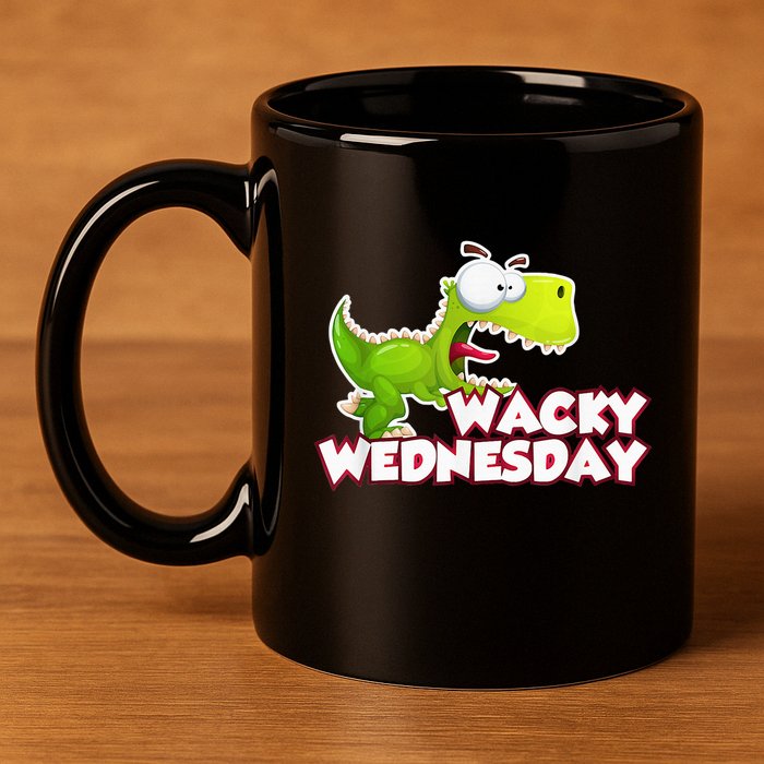 Wacky Wednesday Outfit Dinosaur 11oz C Handle Ceramic Mug
