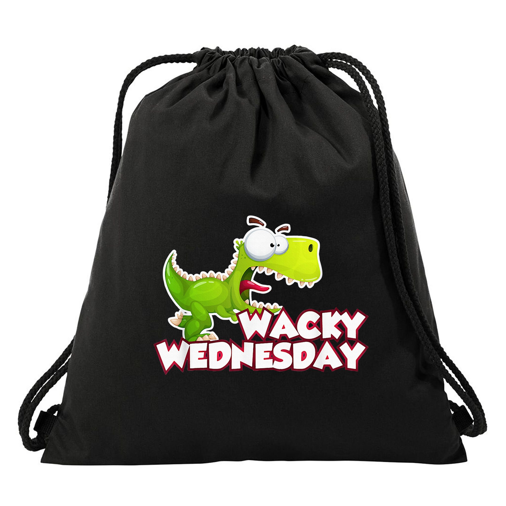 Wacky Wednesday Outfit Dinosaur Drawstring Bag