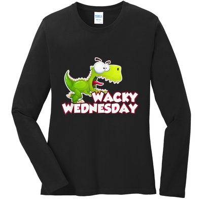 Wacky Wednesday Outfit Dinosaur Ladies Long Sleeve Shirt