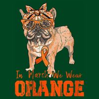 We Wear Orange Frenchie Dog Multiple Sclerosis Awareness Cooling Performance Crew T-Shirt