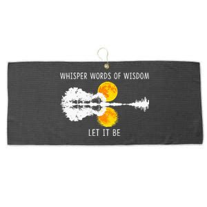 Whisper Words Of Wisdom Let It Be Guitar Lake Shadow Large Microfiber Waffle Golf Towel