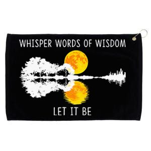 Whisper Words Of Wisdom Let It Be Guitar Lake Shadow Grommeted Golf Towel