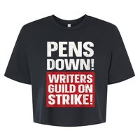 Pens Down Writers Guild Of America WGA Strike Pencils Down  Bella+Canvas Jersey Crop Tee