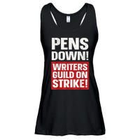 Pens Down Writers Guild Of America WGA Strike Pencils Down  Ladies Essential Flowy Tank