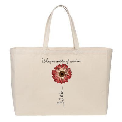 Whisper Words Of Wisdom Let Is Be Cotton Canvas Jumbo Tote