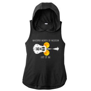 Whisper Words Of Wisdom LetIt Be Guitar Lake Shadow Ladies PosiCharge Tri-Blend Wicking Draft Hoodie Tank