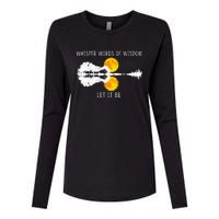 Whisper Words Of Wisdom LetIt Be Guitar Lake Shadow Womens Cotton Relaxed Long Sleeve T-Shirt