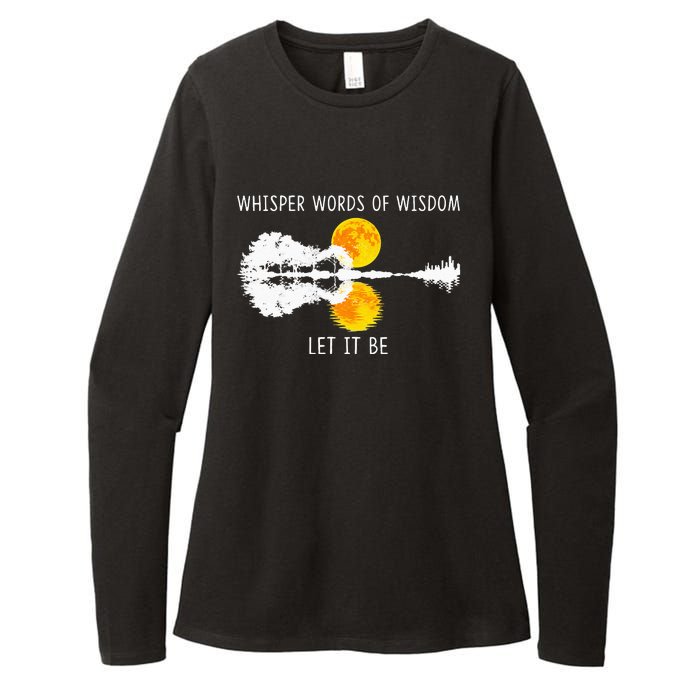 Whisper Words Of Wisdom LetIt Be Guitar Lake Shadow Womens CVC Long Sleeve Shirt