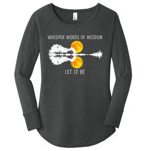 Whisper Words Of Wisdom LetIt Be Guitar Lake Shadow Women's Perfect Tri Tunic Long Sleeve Shirt