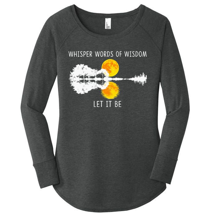 Whisper Words Of Wisdom LetIt Be Guitar Lake Shadow Women's Perfect Tri Tunic Long Sleeve Shirt